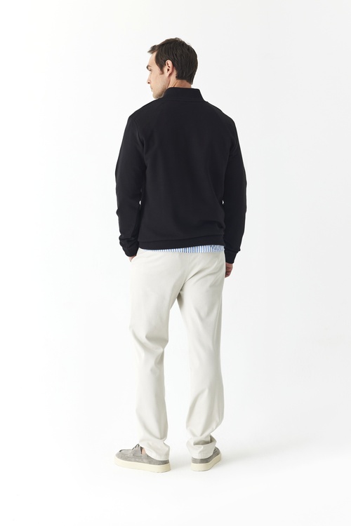  FERMUARLI DİK YAKA SWEATSHIRT