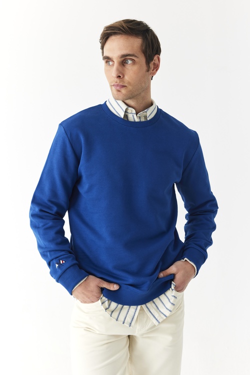  BİLEĞİ NAKIŞLI BİSİKLET YAKA SWEATSHIRT