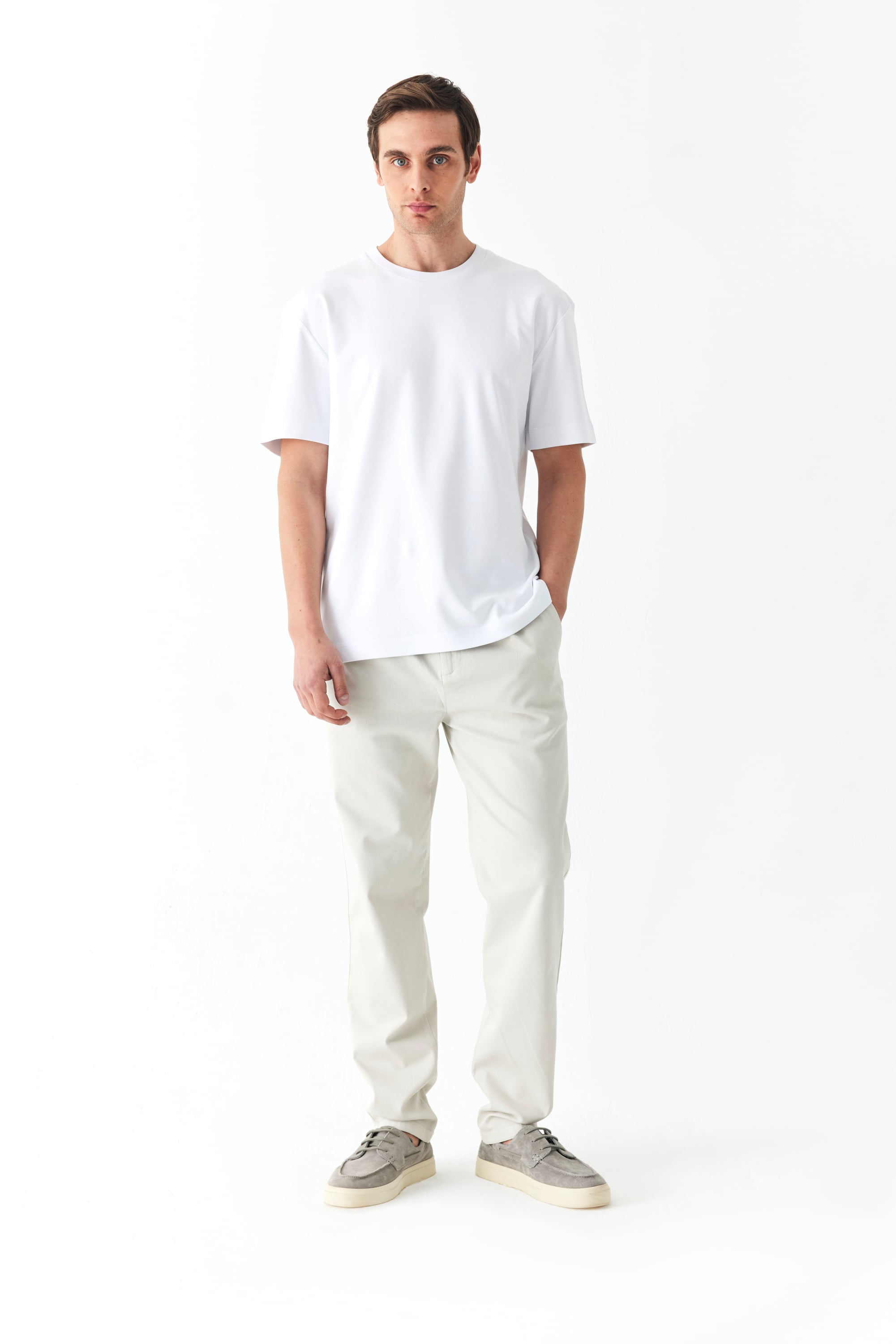 COMFORT FIT BİSİKLET YAKA KISA KOLLU T-SHIRT