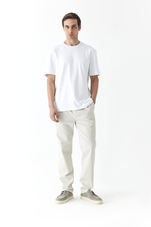  COMFORT FIT BİSİKLET YAKA KISA KOLLU T-SHIRT