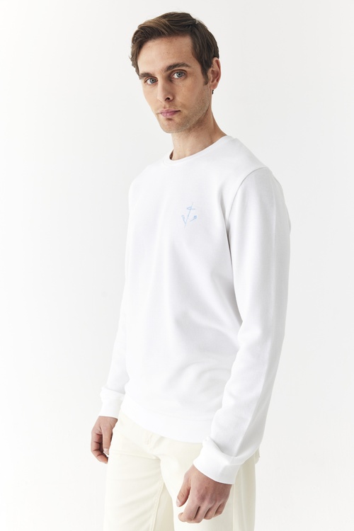  BİSİKLET YAKA NAKIŞLI SWEATSHIRT