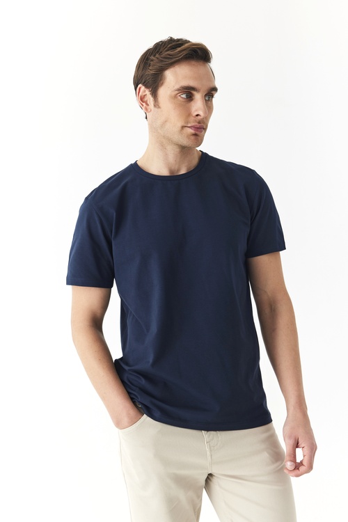  BİSİKLET YAKA KISA KOLLU T-SHIRT