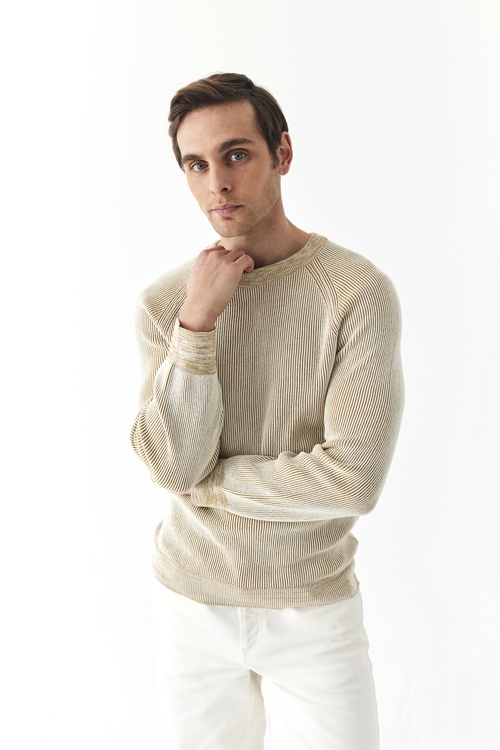  BİSİKLET YAKA FİTİLLİ TRİKO KAZAK