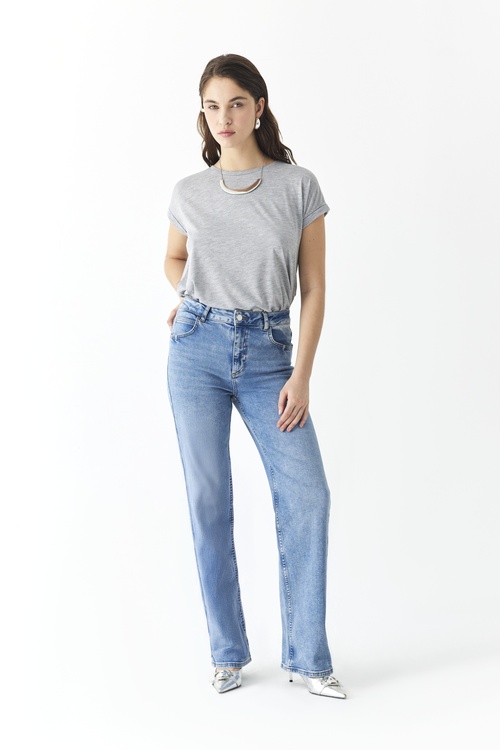  BİSİKLET YAKA DÜŞÜK KOL T-SHIRT