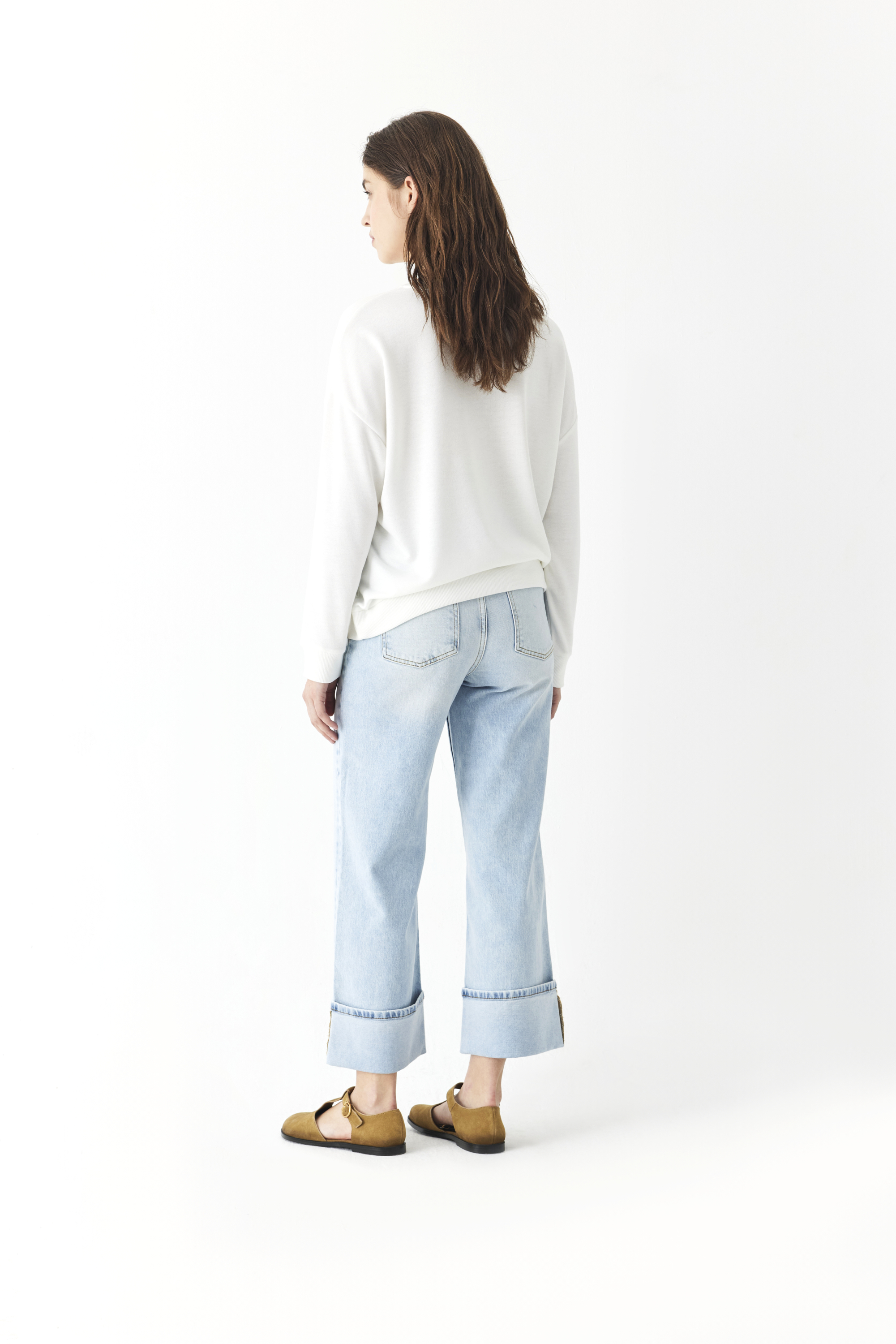 BASKILI BİSİKLET YAKA SWEATSHIRT