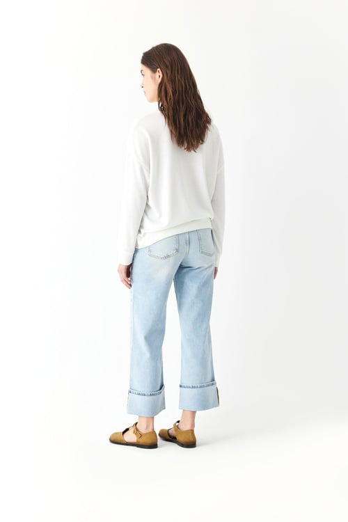  BASKILI BİSİKLET YAKA SWEATSHIRT