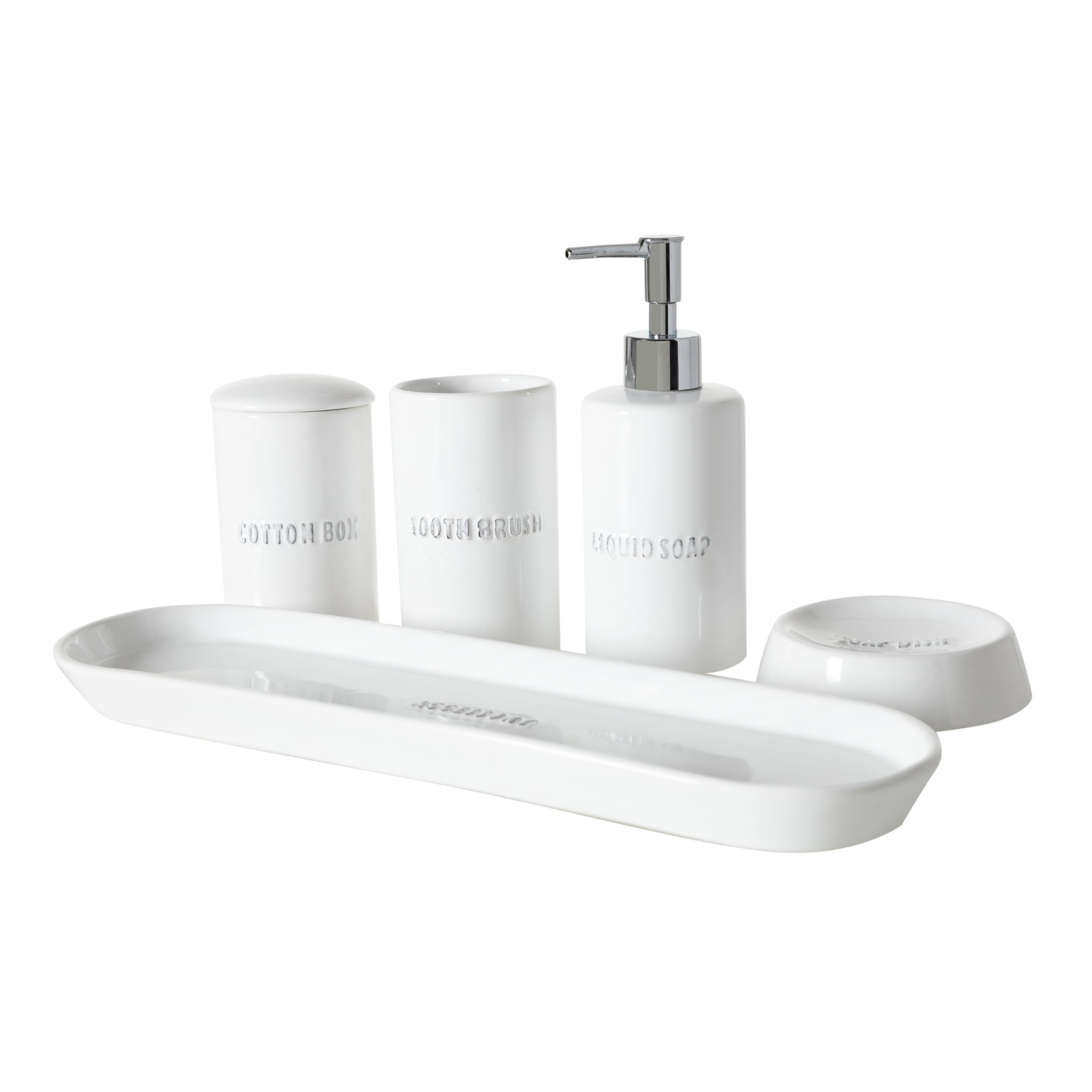 PINTURA BEYAZ 5'Lİ KUTULU BANYO SETİ