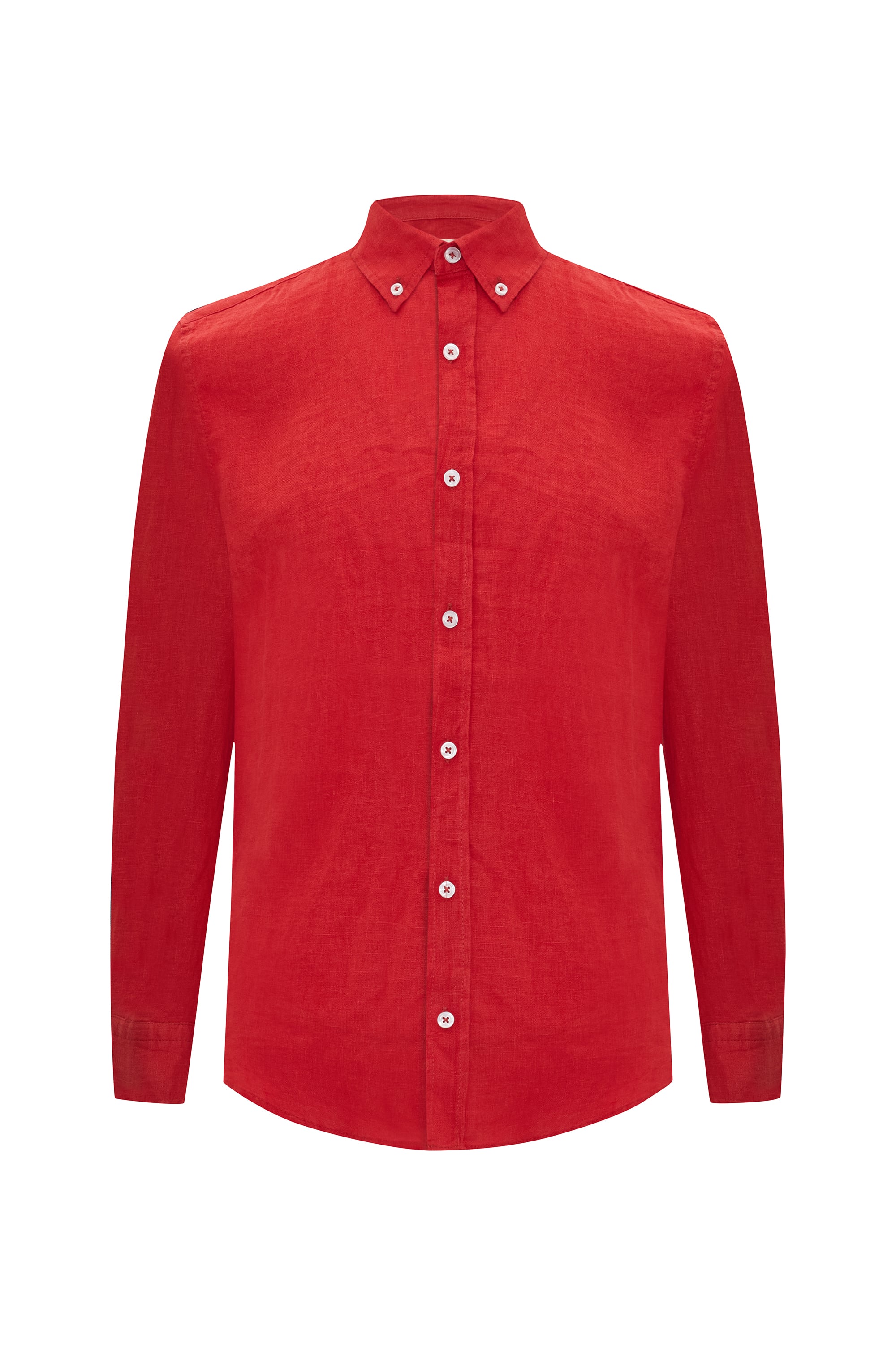 SLIM FIT UZUN KOLLU KETEN GÖMLEK