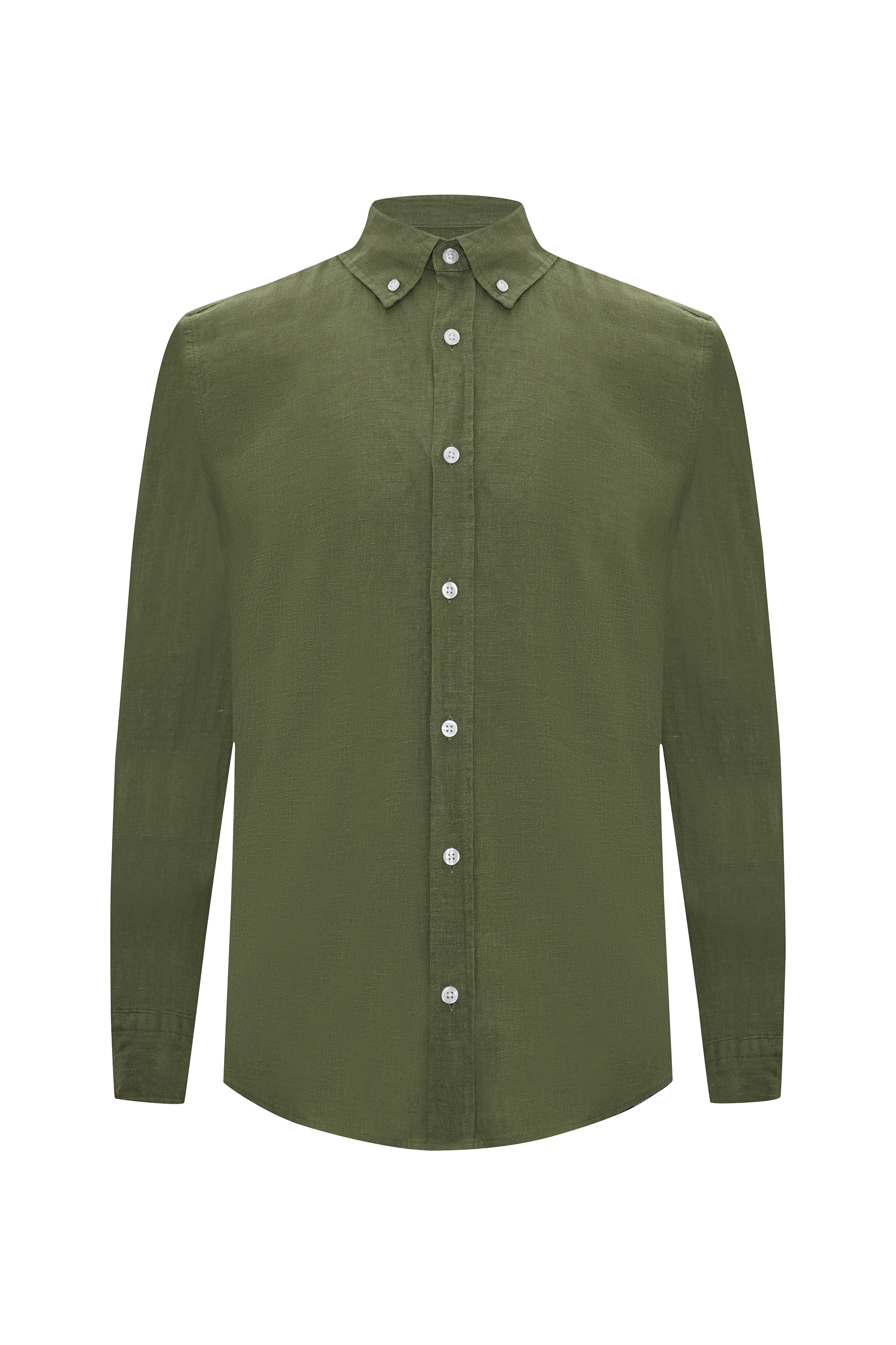 SLIM FIT UZUN KOLLU KETEN GÖMLEK