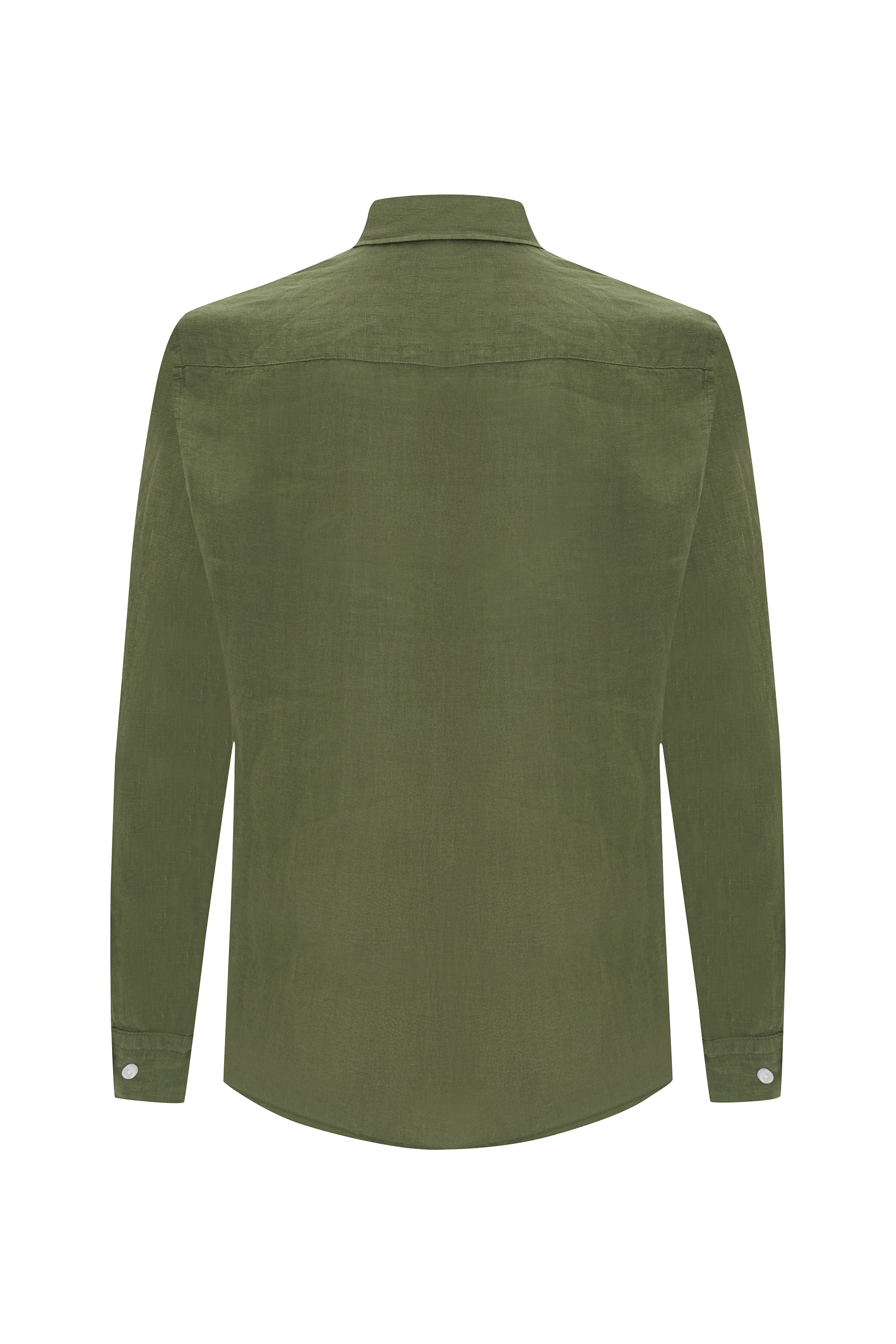 SLIM FIT UZUN KOLLU KETEN GÖMLEK