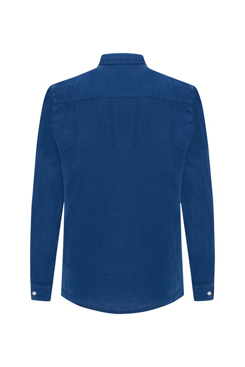  SLIM FIT UZUN KOLLU KETEN GÖMLEK