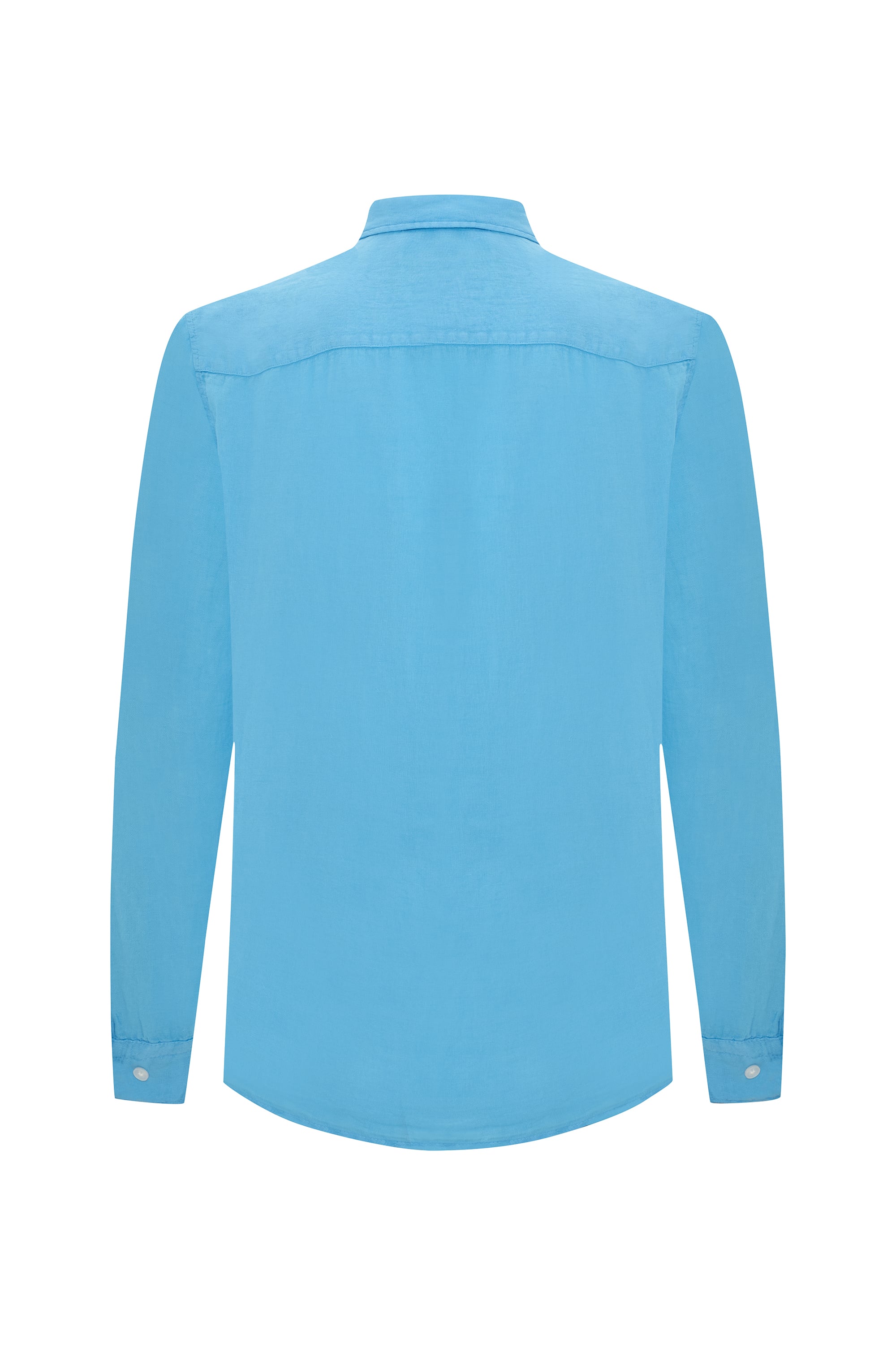 REGULAR FIT UZUN KOLLU KETEN GÖMLEK