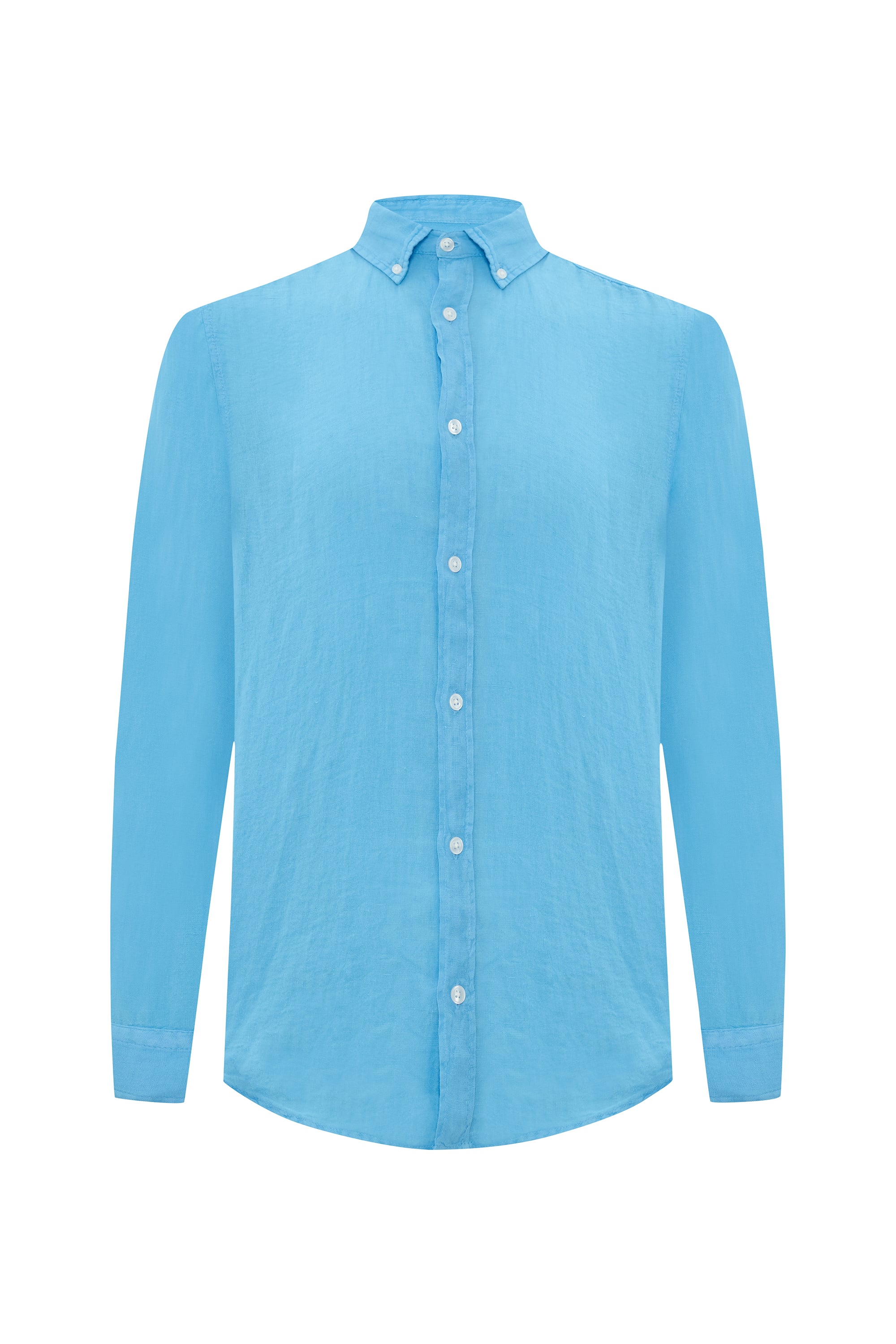 REGULAR FIT UZUN KOLLU KETEN GÖMLEK