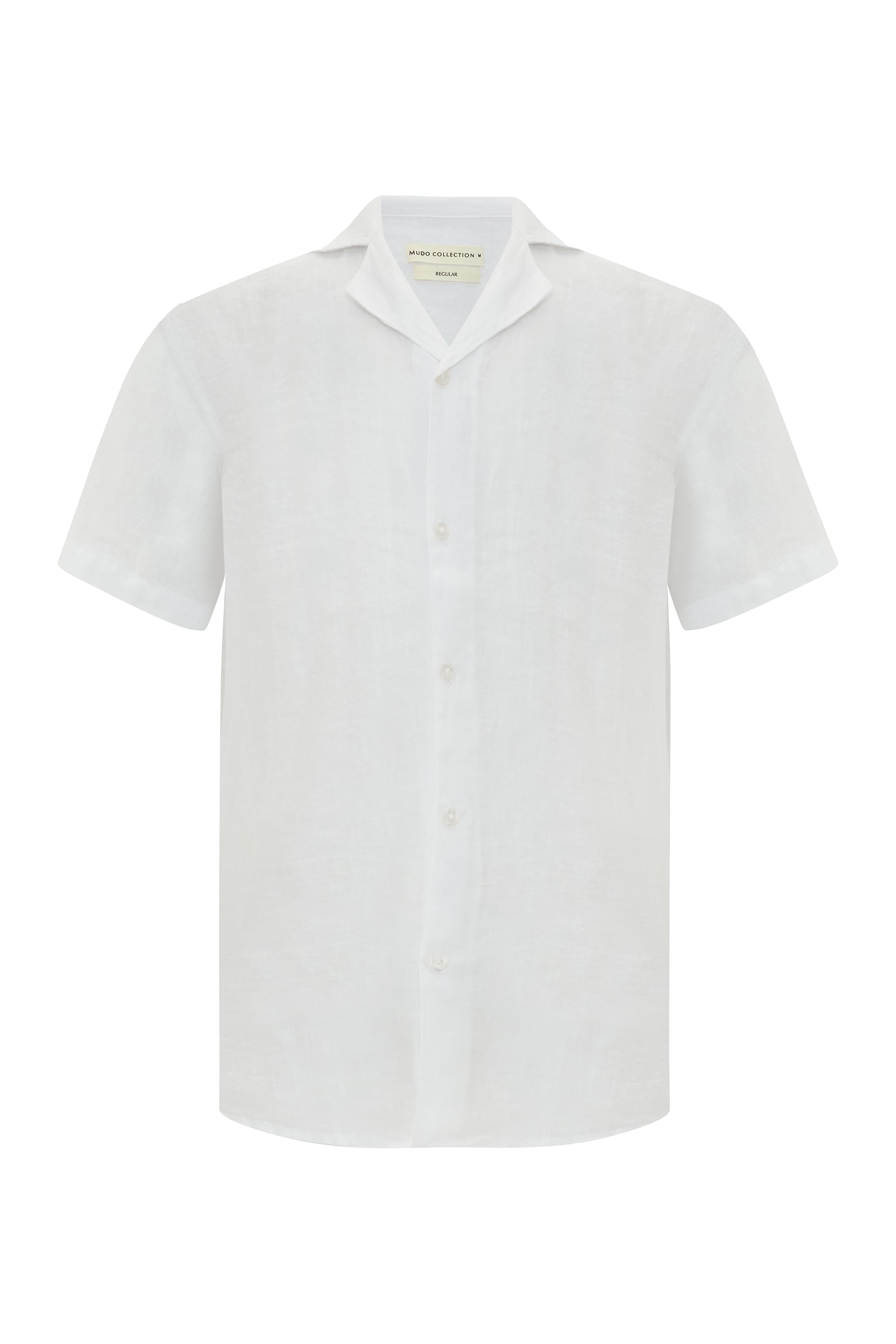 REGULAR FIT KISA KOLLU KETEN GÖMLEK