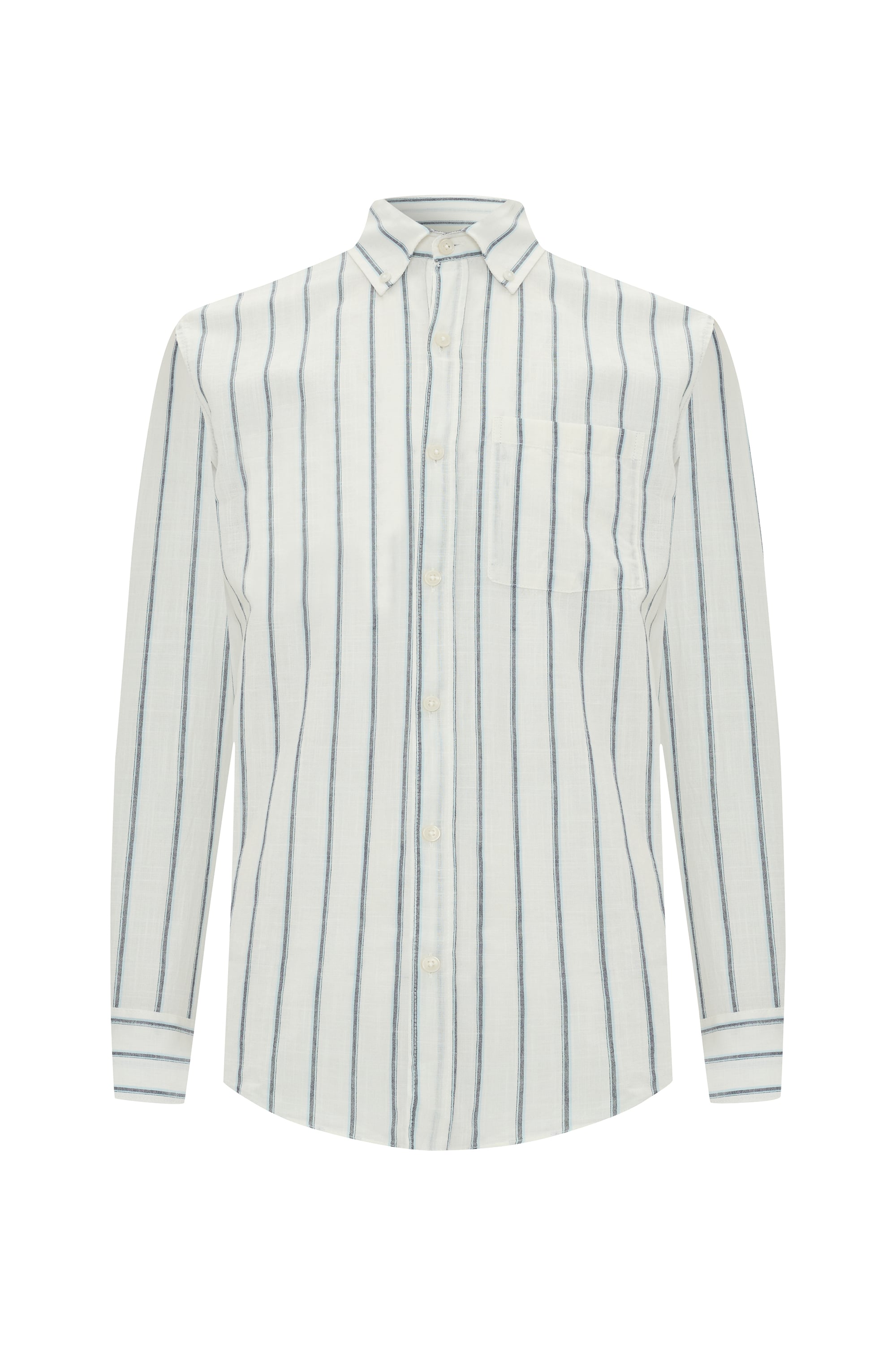 REGULAR FIT ÇİZGİLİ UZUN KOLLU GÖMLEK