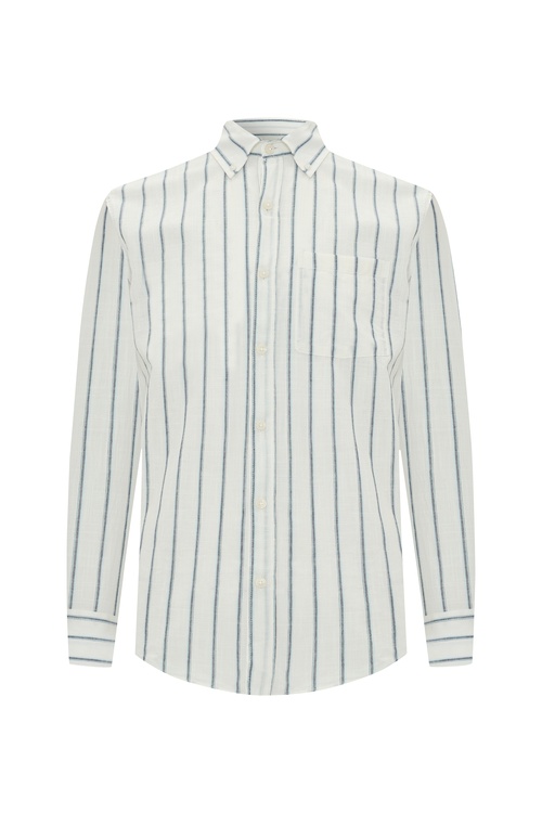  REGULAR FIT ÇİZGİLİ UZUN KOLLU GÖMLEK