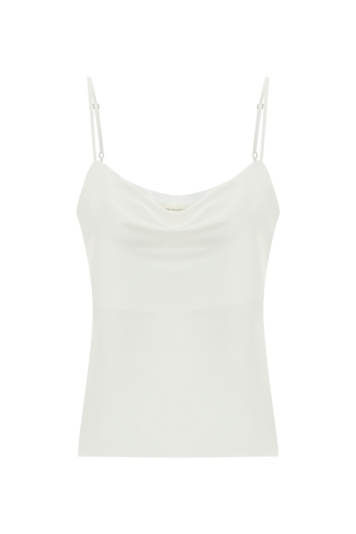  ASKILI AÇIK YAKA BLUZ