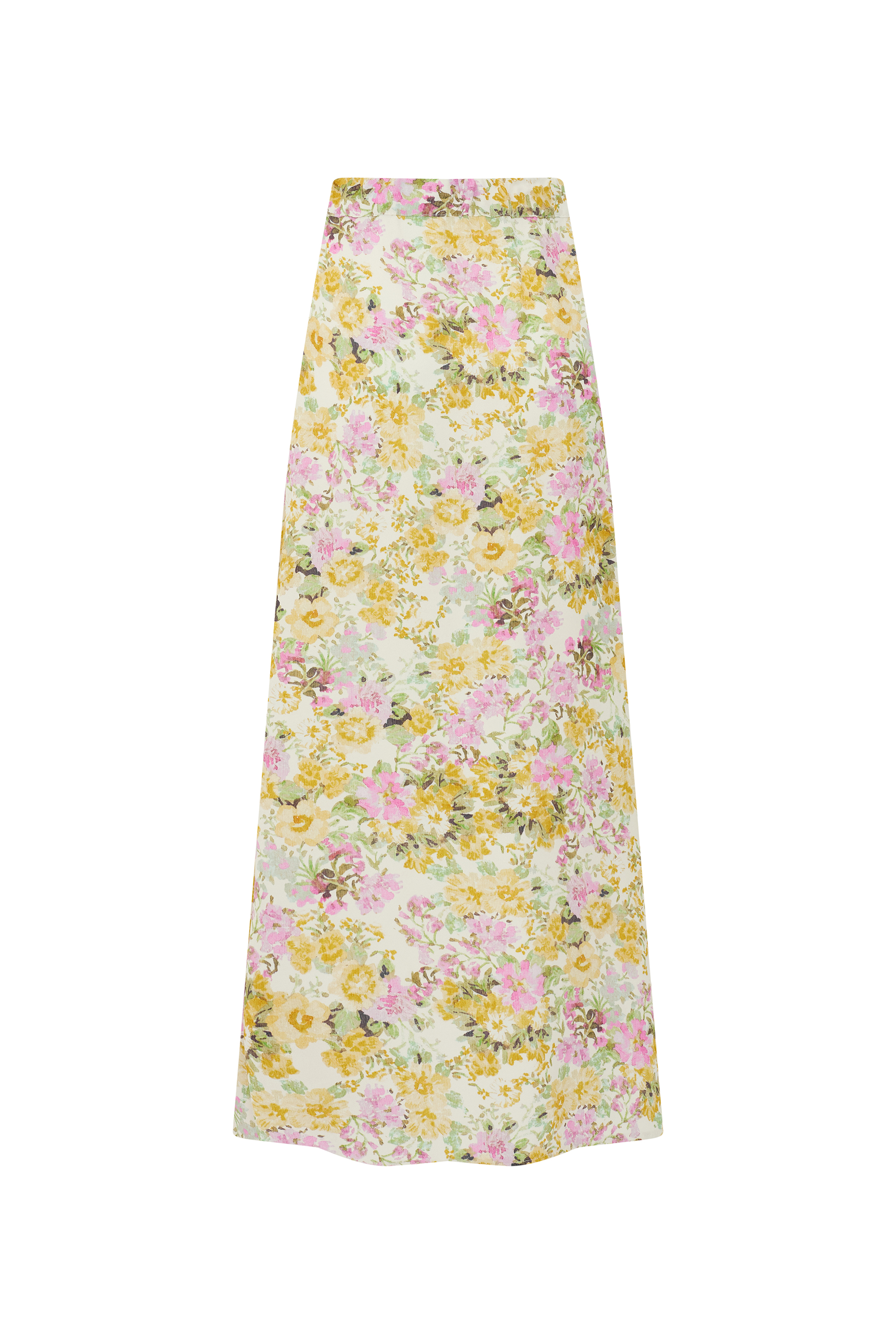 FLORAL BASKILI KLOŞ MİDİ ETEK