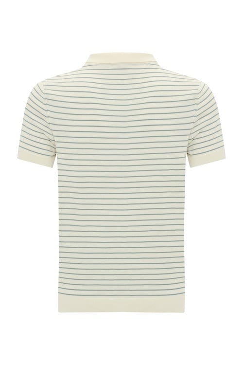  ÇİZGİLİ POLO YAKA KISA KOLLU TRİKO KAZAK