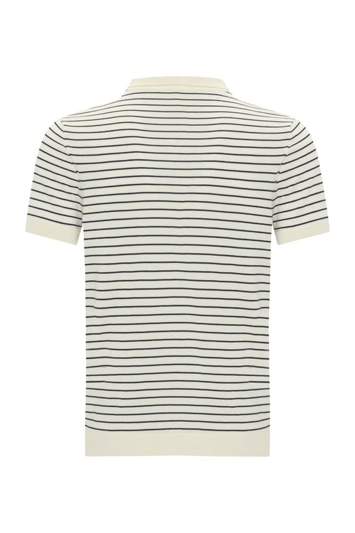  ÇİZGİLİ POLO YAKA KISA KOLLU TRİKO KAZAK