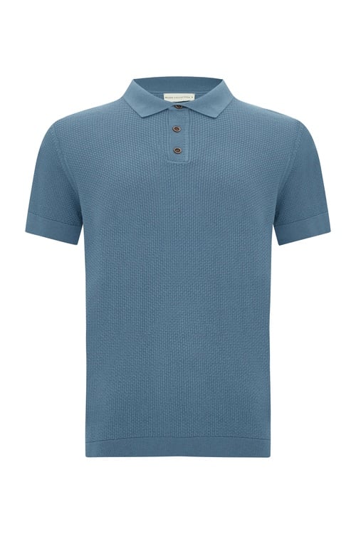  POLO YAKA DOKULU KISA KOLLU TRİKO KAZAK