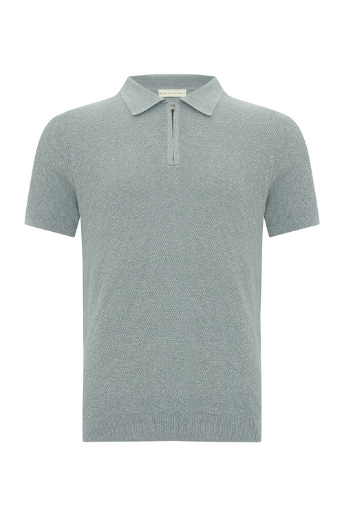  FERMUARLI POLO YAKA KISA KOLLU KAZAK