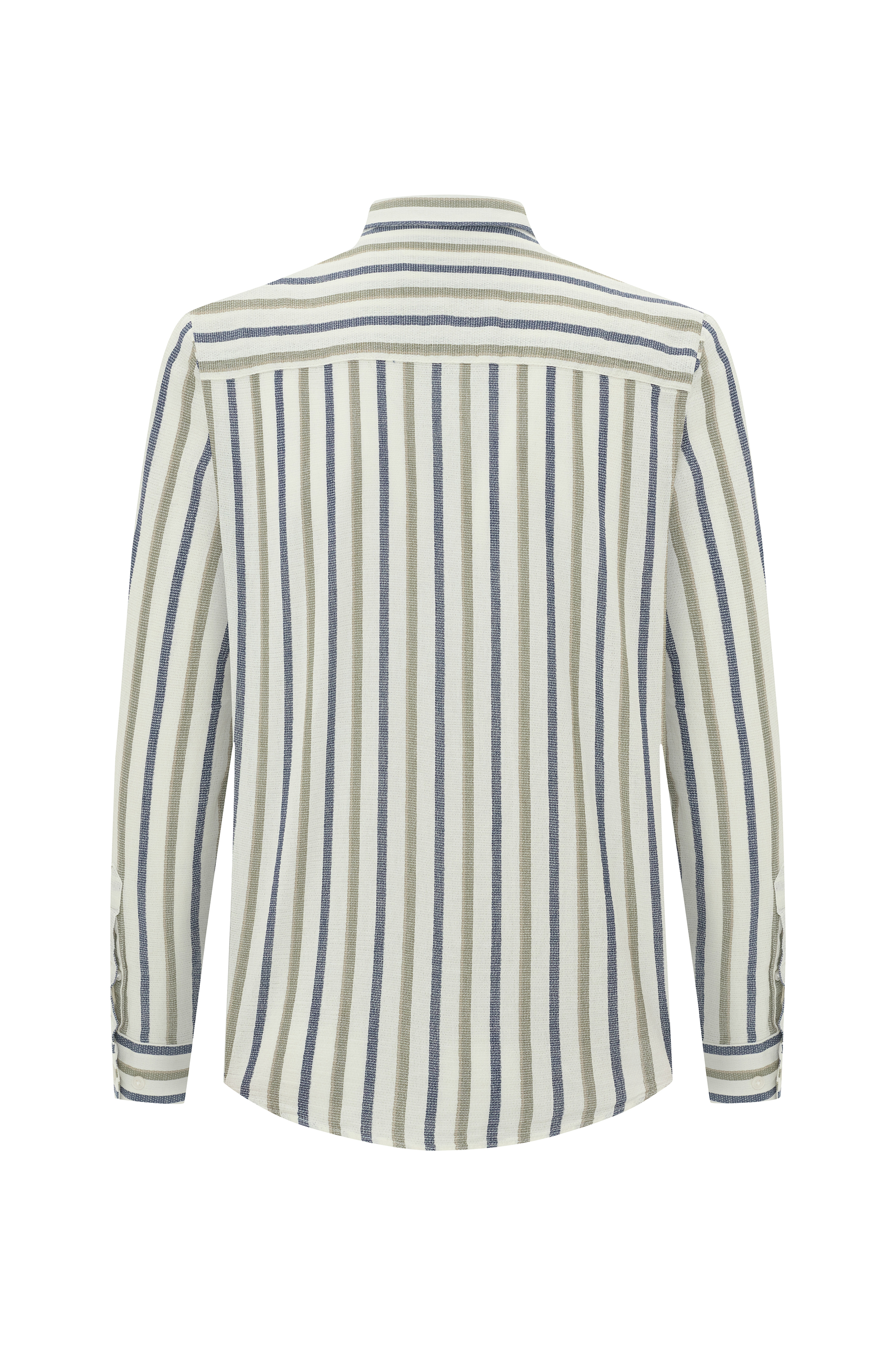 REGULAR FIT ÇİZGİLİ UZUN KOLLU GÖMLEK