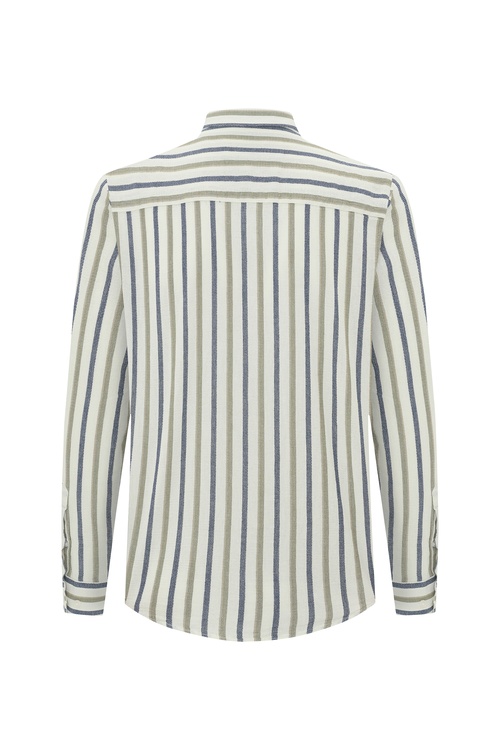  REGULAR FIT ÇİZGİLİ UZUN KOLLU GÖMLEK