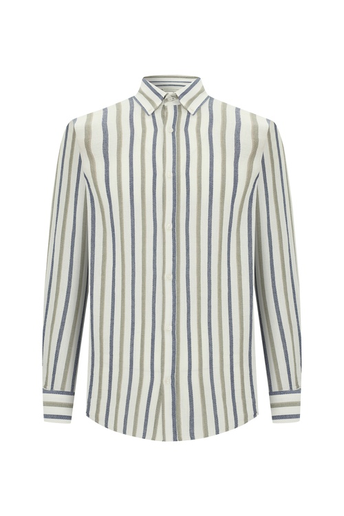  REGULAR FIT ÇİZGİLİ UZUN KOLLU GÖMLEK