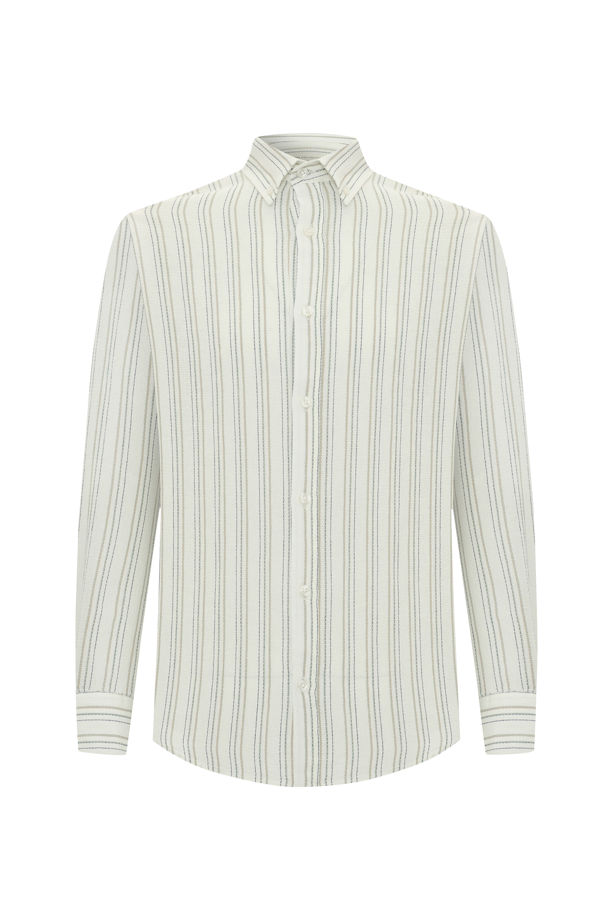 REGULAR FIT ÇİZGİLİ UZUN KOLLU GÖMLEK