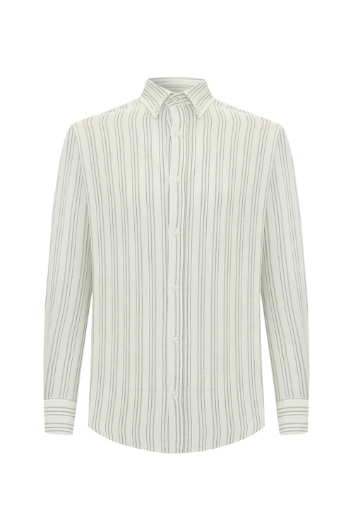  REGULAR FIT ÇİZGİLİ UZUN KOLLU GÖMLEK