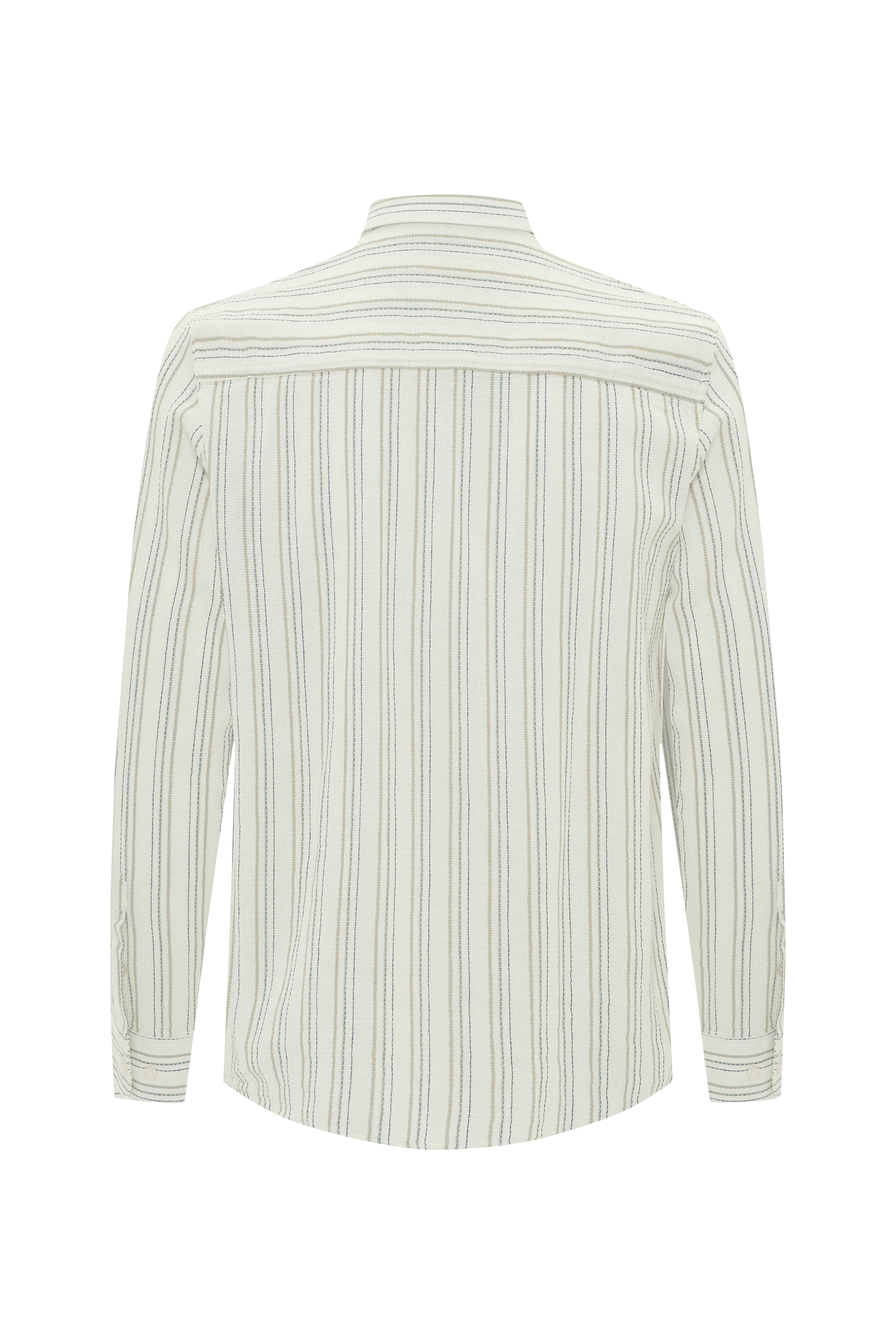 REGULAR FIT ÇİZGİLİ UZUN KOLLU GÖMLEK