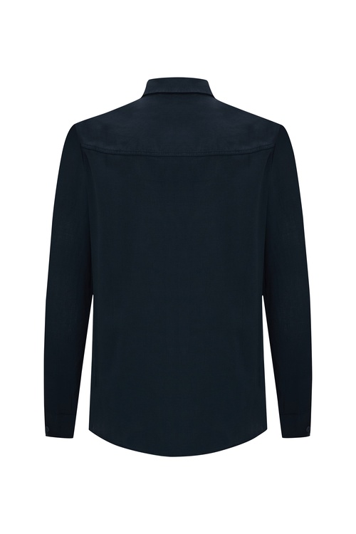  REGULAR FIT DOKULU UZUN KOLLU GÖMLEK