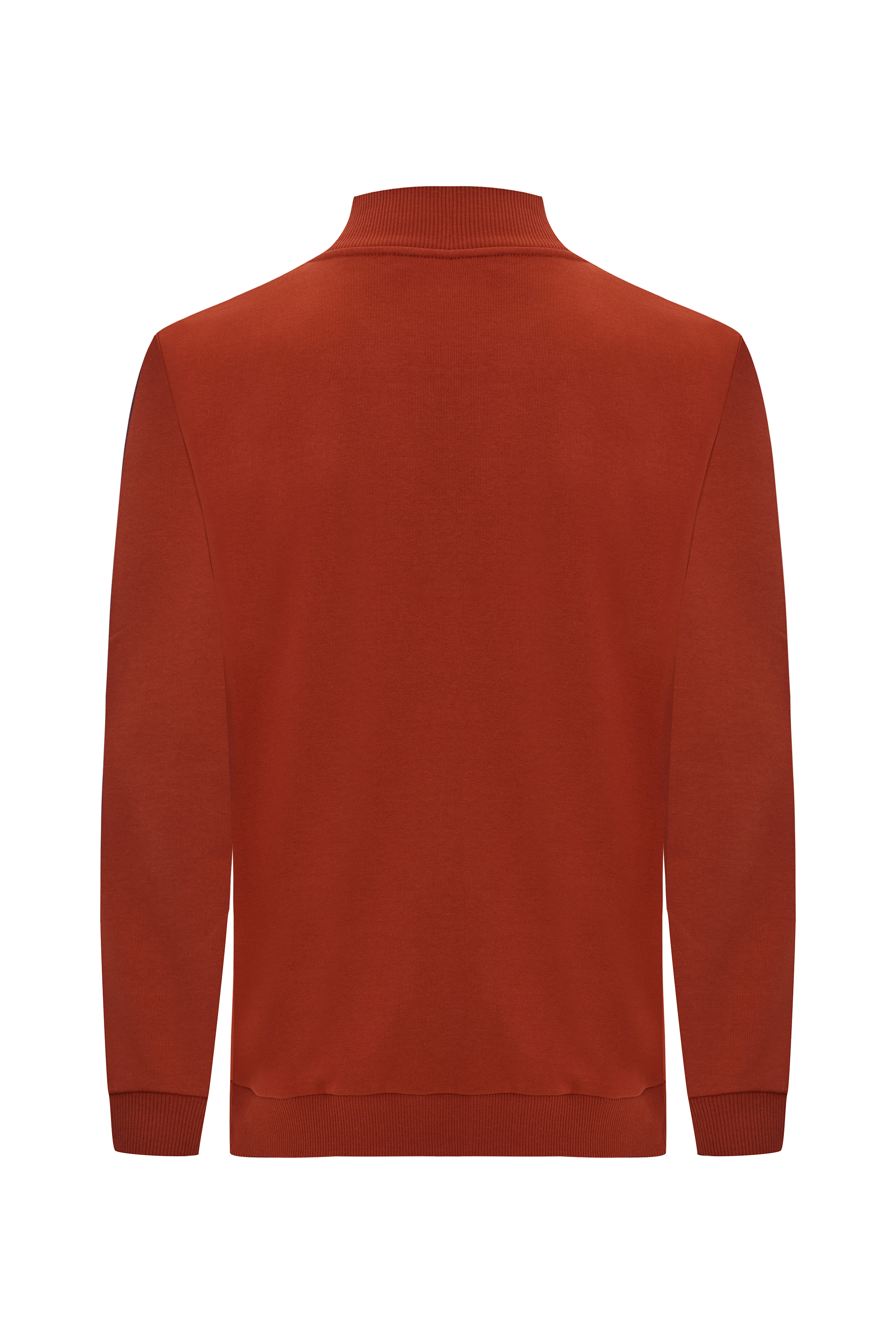 FERMUARLI DİK YAKA SWEATSHIRT