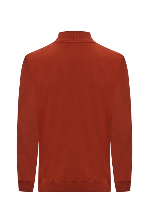  FERMUARLI DİK YAKA SWEATSHIRT