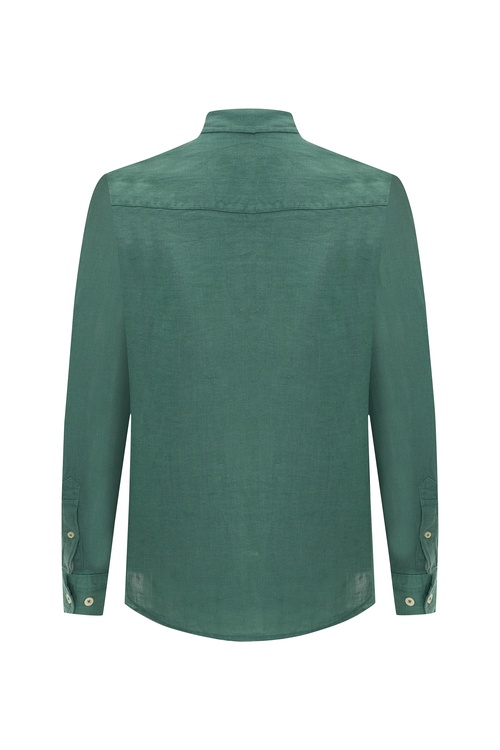  SLIM FIT UZUN KOLLU KETEN GÖMLEK