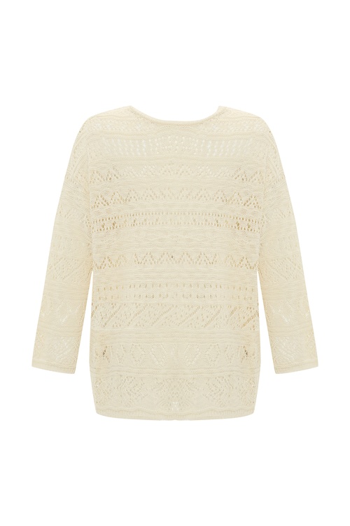  AJURLU AÇIK YAKA KAZAK