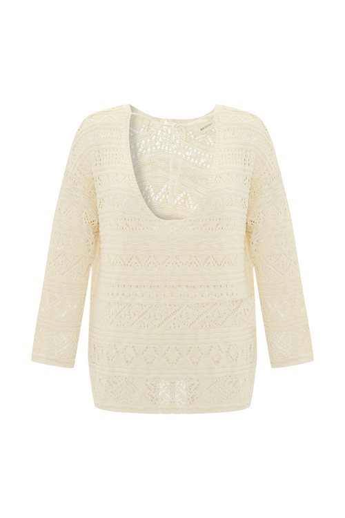  AJURLU AÇIK YAKA KAZAK