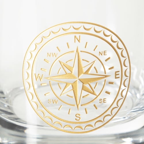  COMPASS VİSKİ BARDAĞI GOLD 300 ML