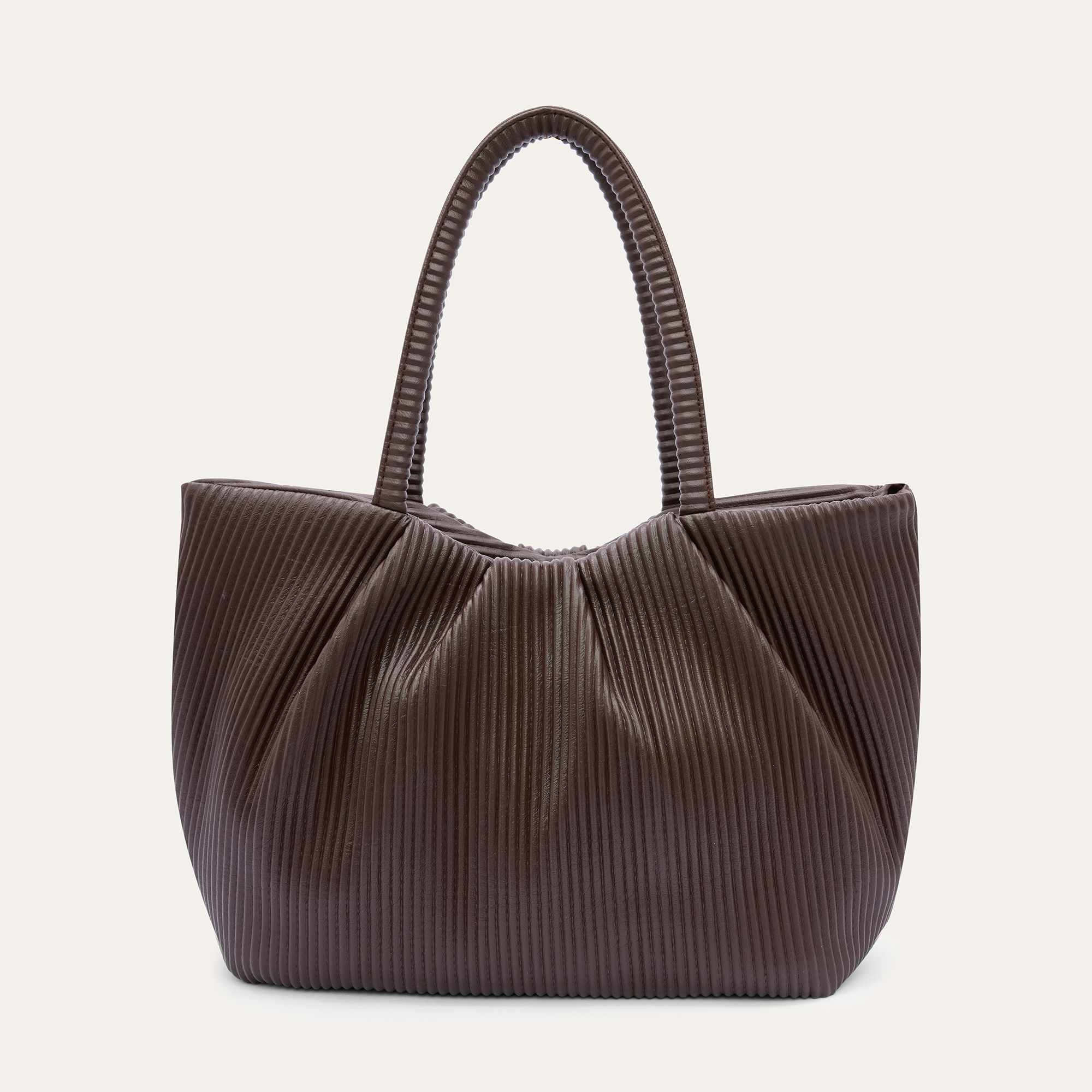 FİTİLLİ DERİ GÖRÜNÜMLÜ EL ÇANTASI