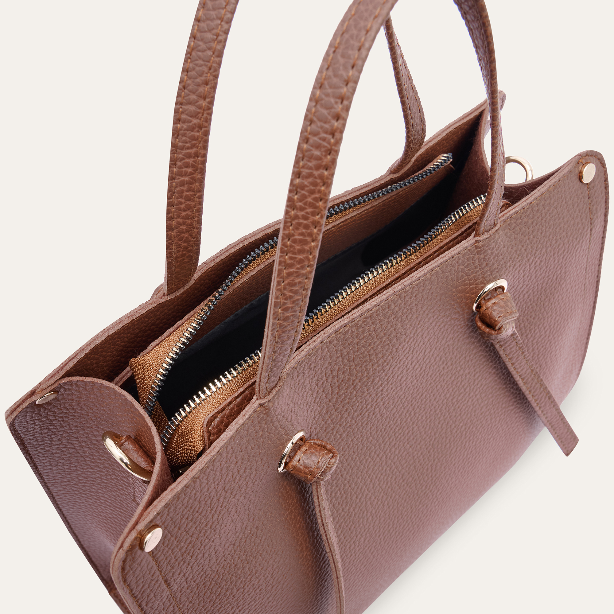 DERİ GÖRÜNÜMLÜ ASKILI TOTE EL ÇANTASI