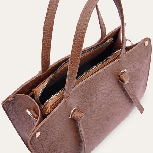  DERİ GÖRÜNÜMLÜ ASKILI TOTE EL ÇANTASI