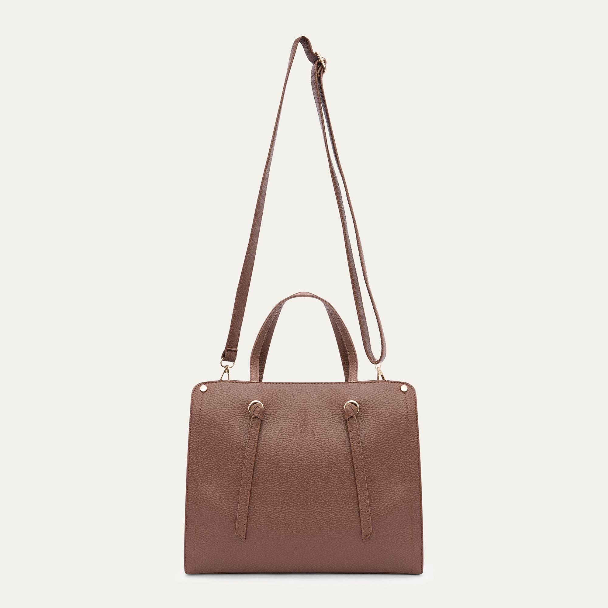 DERİ GÖRÜNÜMLÜ ASKILI TOTE EL ÇANTASI