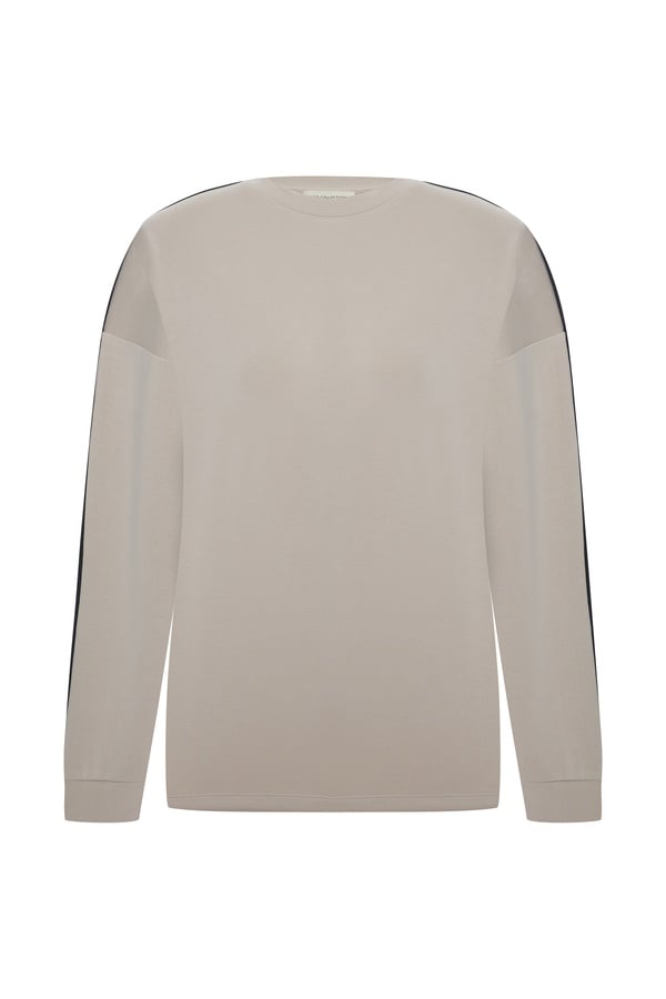 BİSİKLET YAKA MODAL KARIŞIMLI SWEATSHIRT