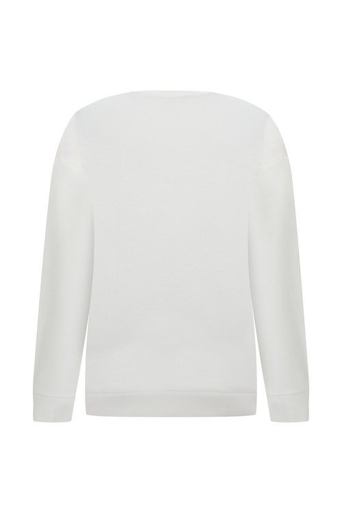  BASKILI BİSİKLET YAKA SWEATSHIRT