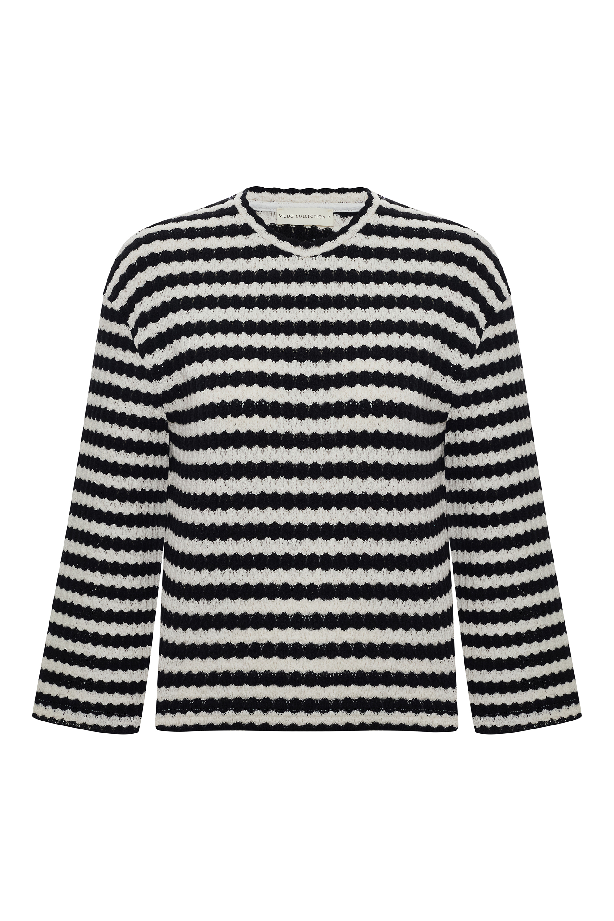 ÇİZGİLİ BİSİKLET YAKA KAZAK