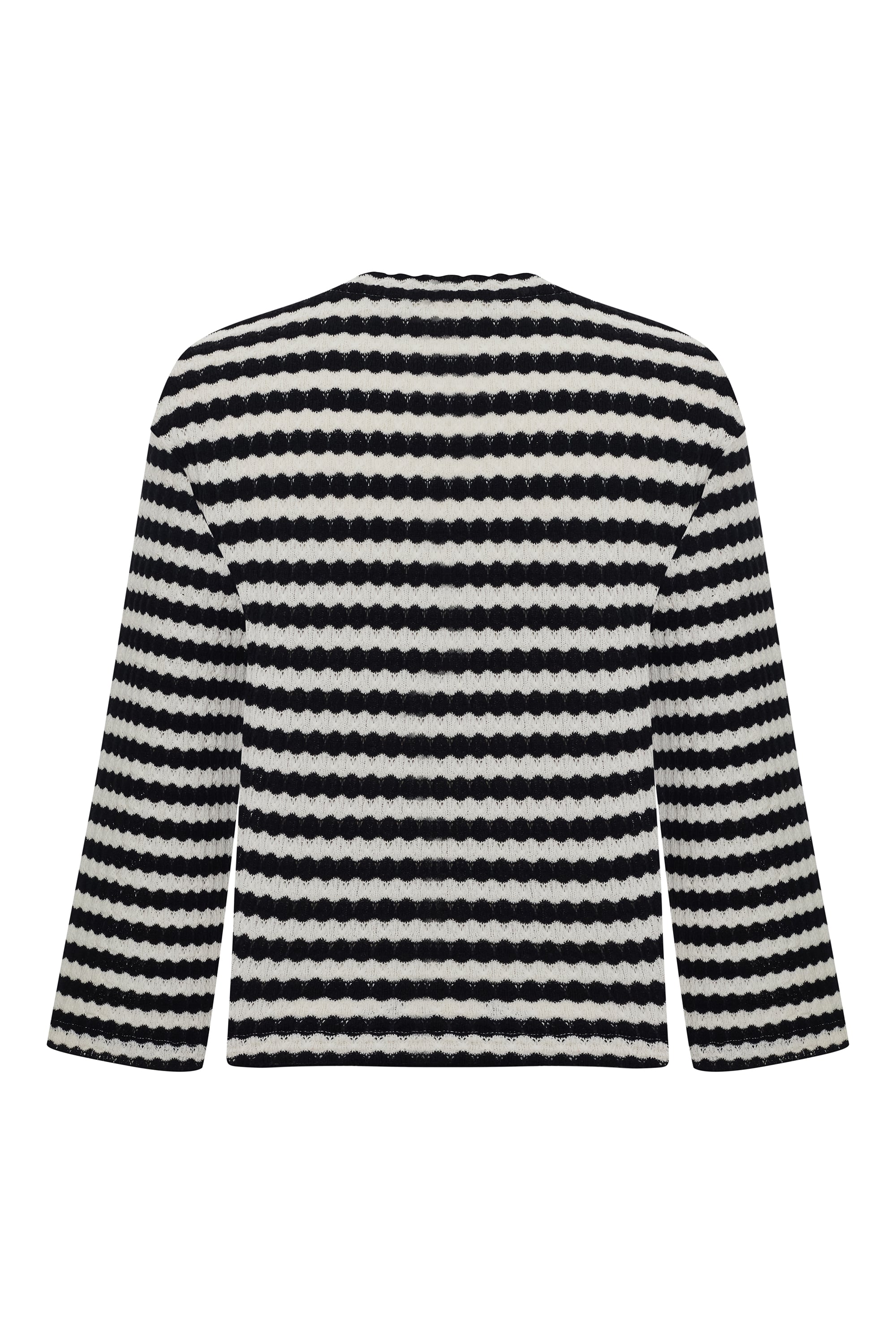 ÇİZGİLİ BİSİKLET YAKA KAZAK