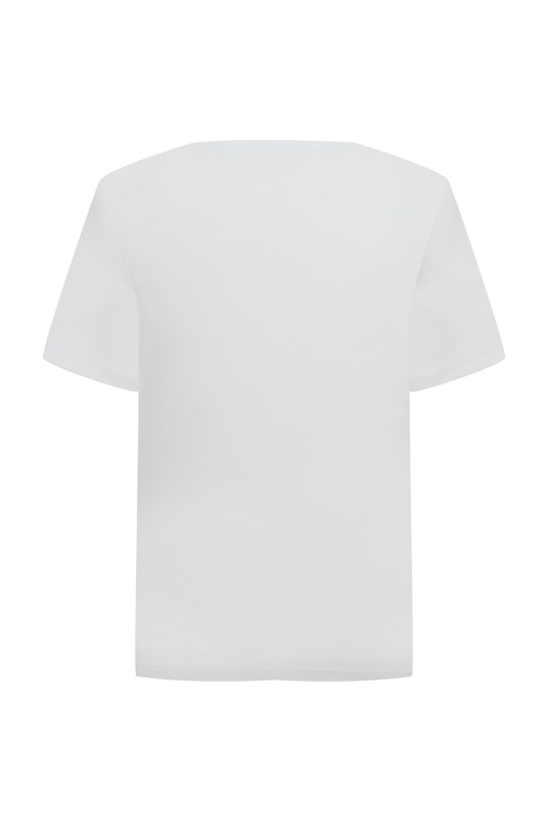  FITTED BİSİKLET YAKA KISA KOLLU T-SHIRT