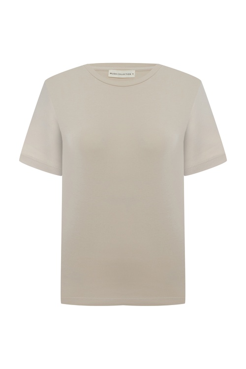  FITTED BİSİKLET YAKA KISA KOLLU T-SHIRT