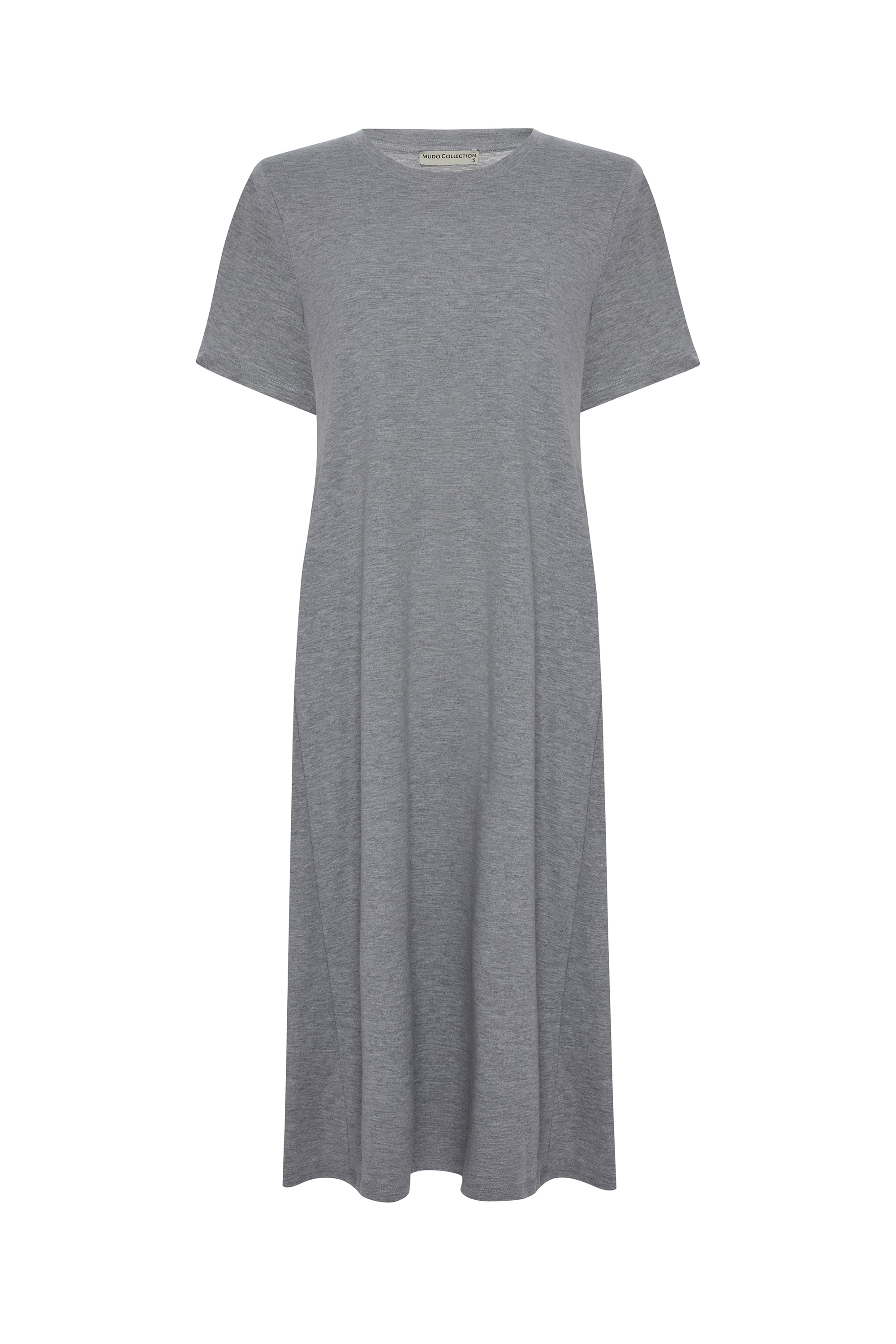 A KESİM KISA KOLLU MİDİ ELBİSE